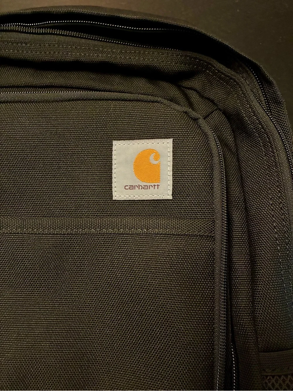 NWOT Carhartt 21L Laptop Backpack Black Canvas Work Daypack Exterior Patch